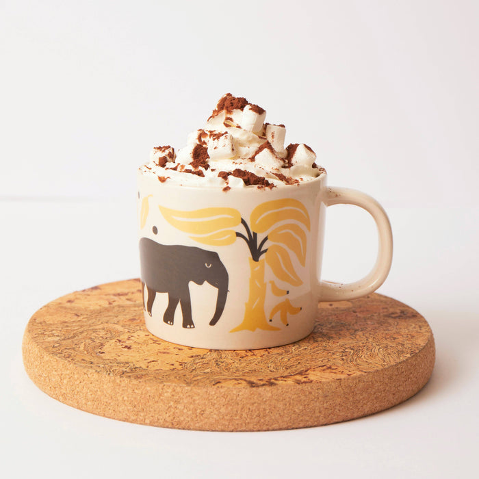Liga Stoneware Mug - Elephants & Bananas