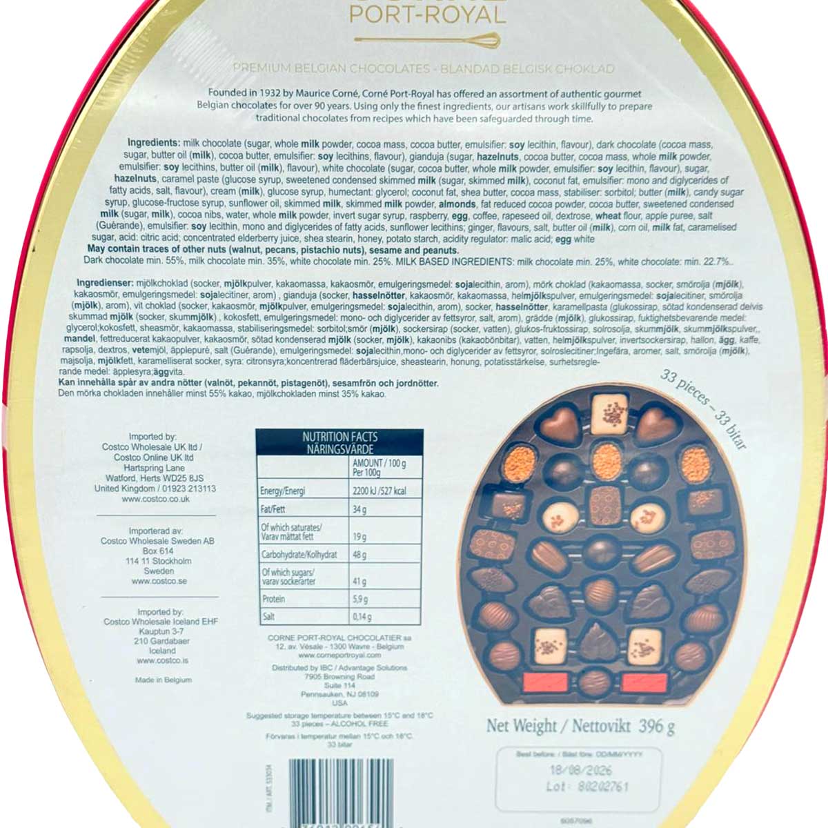 Corne Port-Royal Premium Belgian Chocolates Spring Box (396g) - Pink