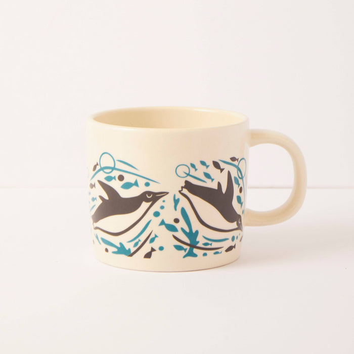 Liga Stoneware Mug - Swimming Penguins