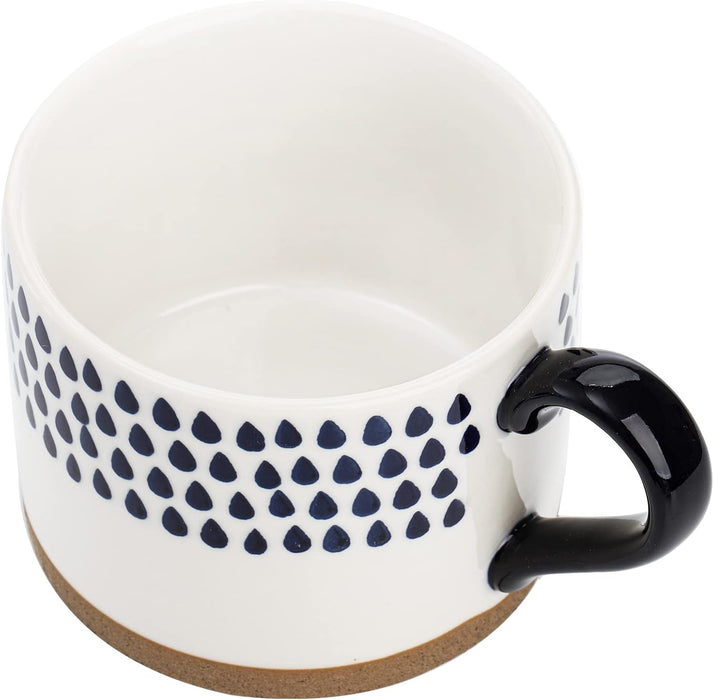 Japanese Style Ceramic Coffee Mug‚ Blue Drops