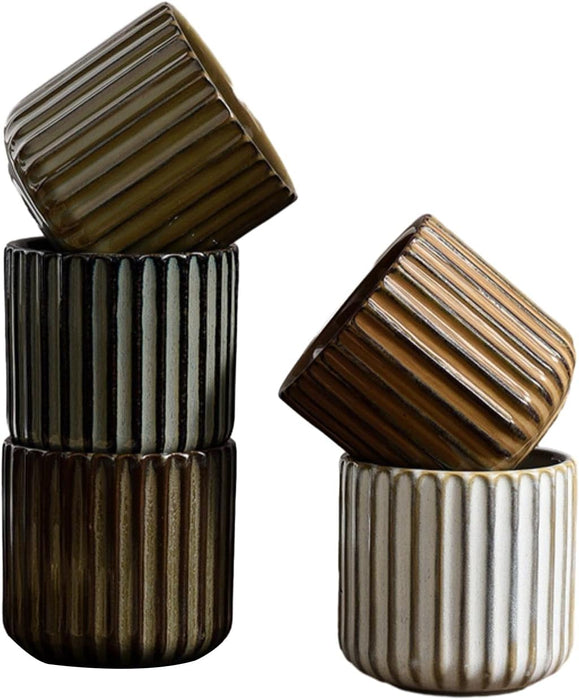 Japanese Style Ceramic Tea Cup‚ Antique Brass