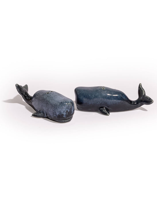 McGowan Set Of Ceramic Blue Whale Salt & Pepper Shakers