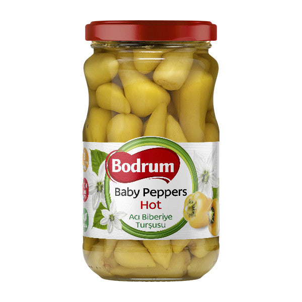 Bodrum Hot Baby Peppers - Aci Biberiye (330g)