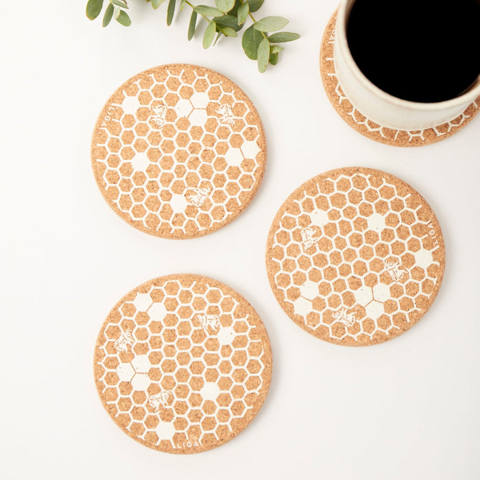 Liga Cork Coaster - HoneyComb