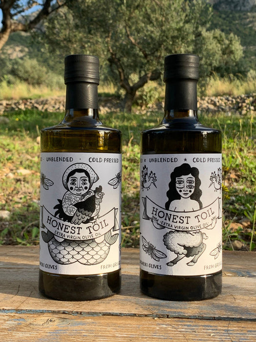 Honest Toil Extra Virgin Greek Olive Oil in Dark Bottle (500ml)