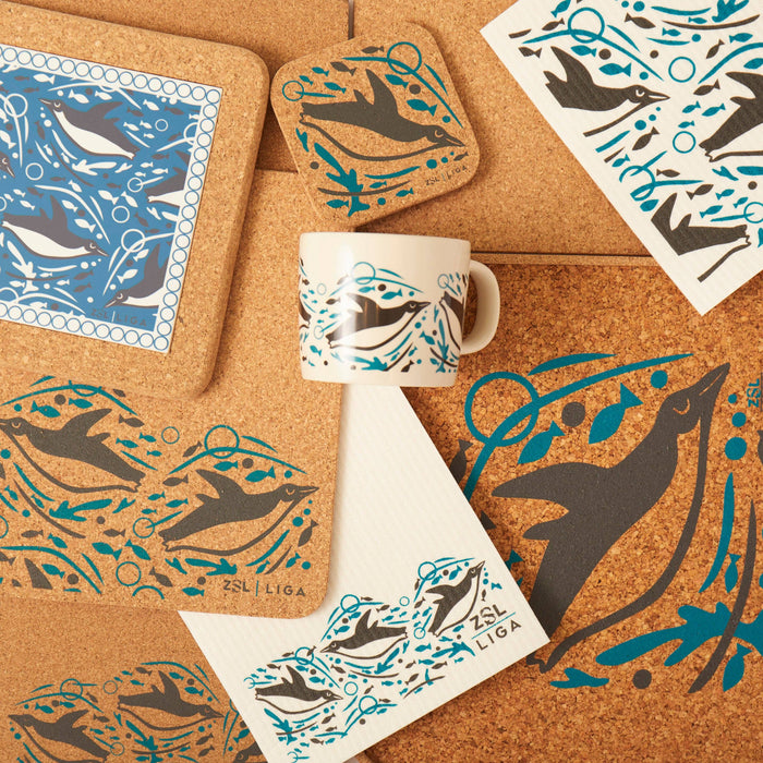 Liga Stoneware Mug - Swimming Penguins