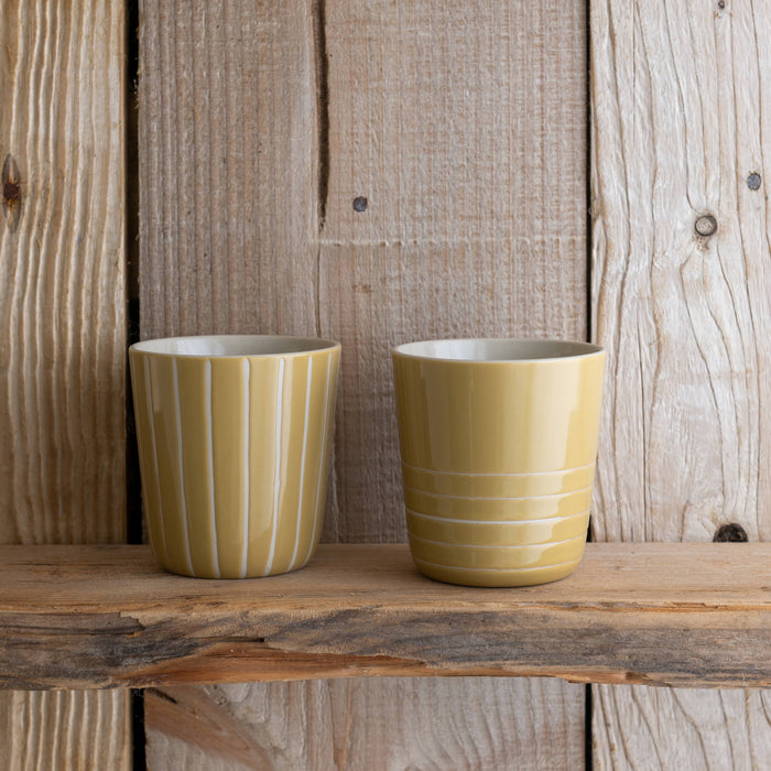 Kindred Vervain Beaker - Mustard Yellow - Large (Set of 2)