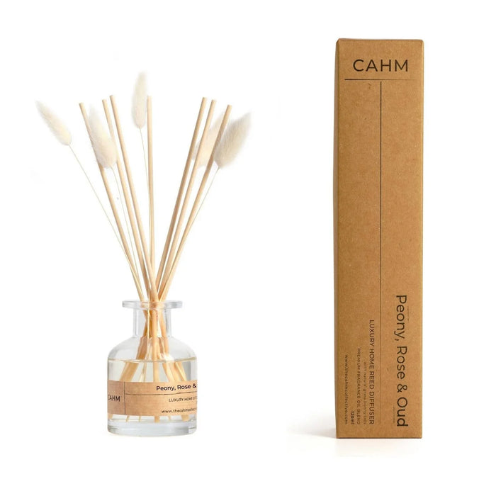 CAHM Peony, Rose & Oud Luxury Diffuser - Clear