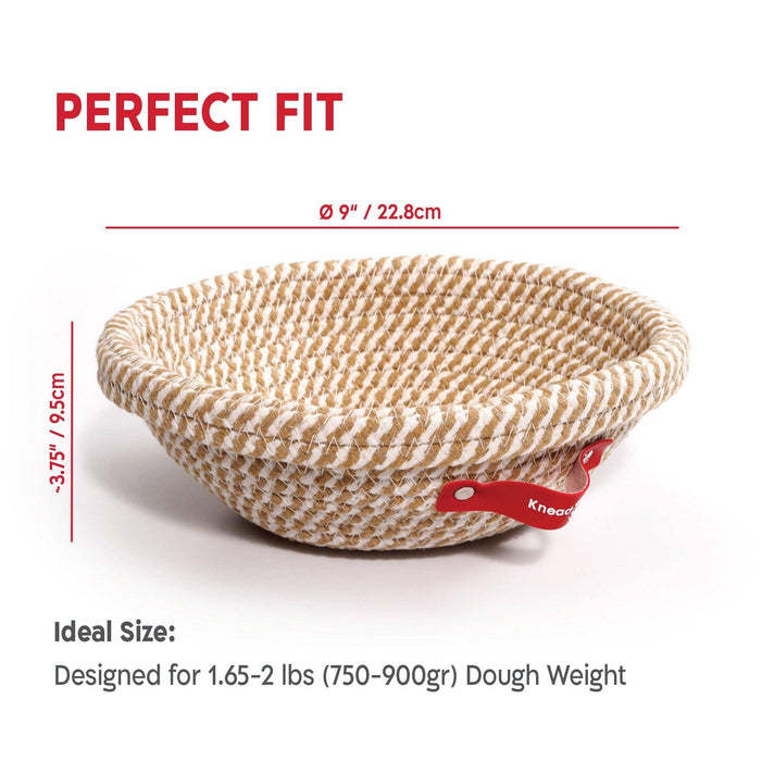 KneadAce Round Cotton Rope Proofing Baskets Set