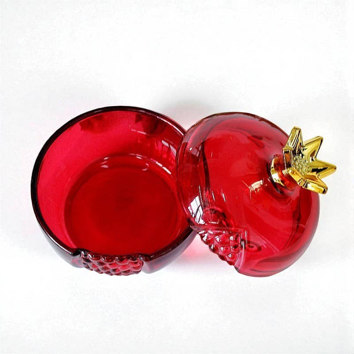 Pomegranate Glass Storage Jar with Lid - Glass Container