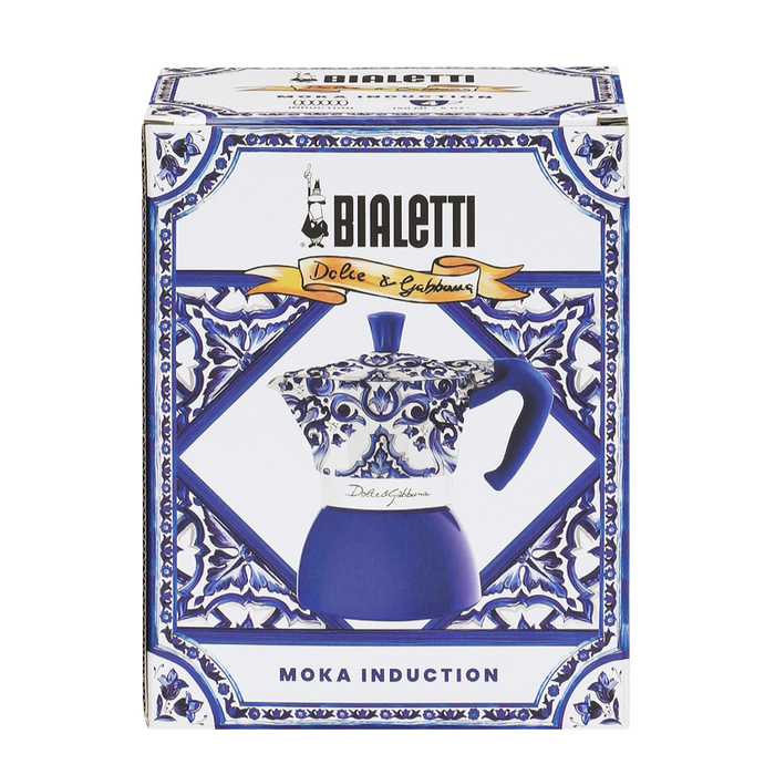 Bialetti X Dolce&Gabbana Blue Mediterranean Moka Induction - Blue (4 Cup)