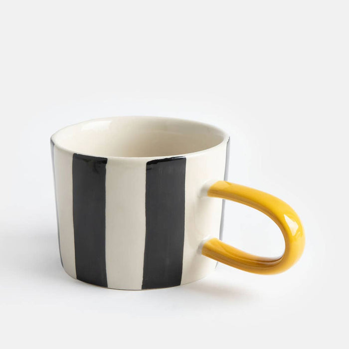 Caroline Gardner Mono Big Stripe Mug