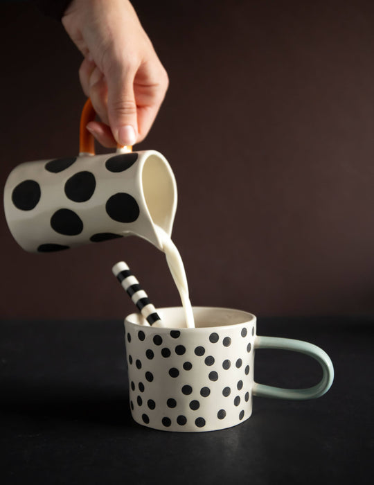 Caroline Gardner Mono Ditsy Spot Mug