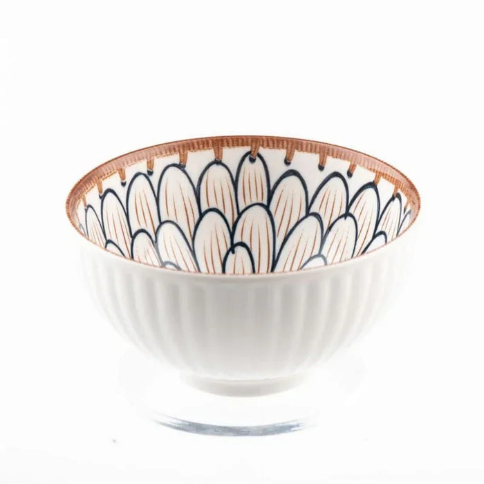 Light-Luxury Japanese Ceramic Rice Bowl Set (4 Piece)