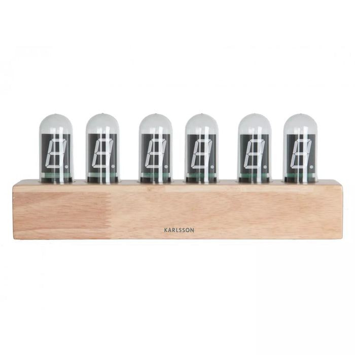 Karlsson Cathode Oak Base Table clock