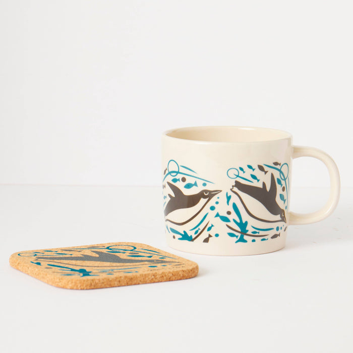 Liga Stoneware Mug - Swimming Penguins