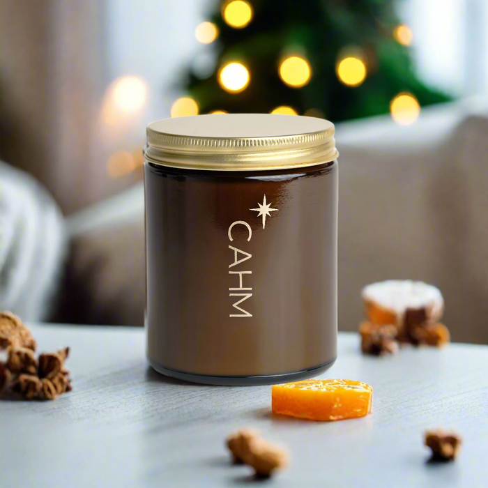 CAHM Nutmeg, Vanilla & Cinnamon Christmas Cookie Candle - Amber Jar