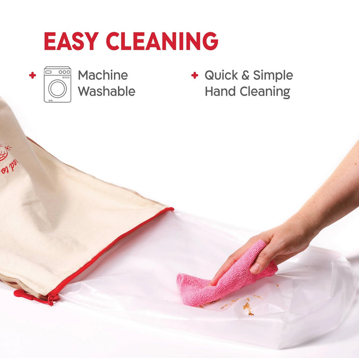 KneadAce Roll Top Bread Bags (Grey/Off-White)