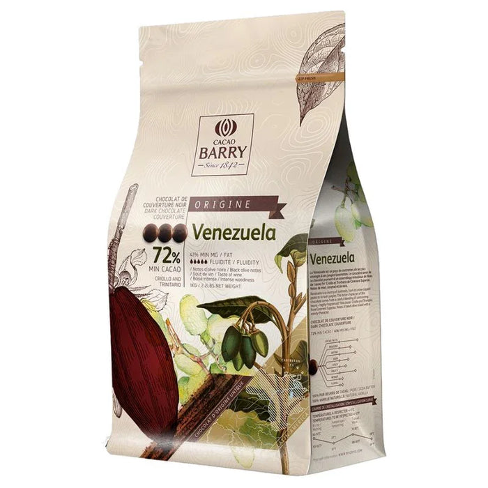Cacao Barry Single Origin Dark Chocolate Couverture 72% - Venezuela (1kg)