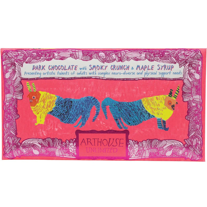 Arthouse Unlimited Dark Chocolate Bar with Smoky Crunch & Maple Syrup - Before & After the Dentist (85g)