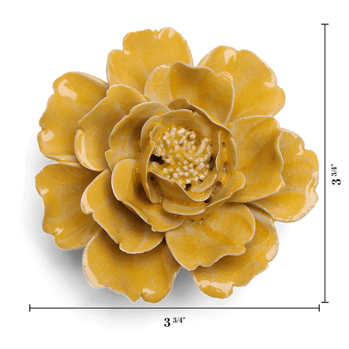 Chive English Garden Ceramic Flower Yellow Rose