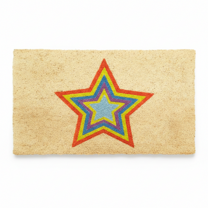 Bombay Duck Rainbow Star Stripe Door Mat (45x75cm)
