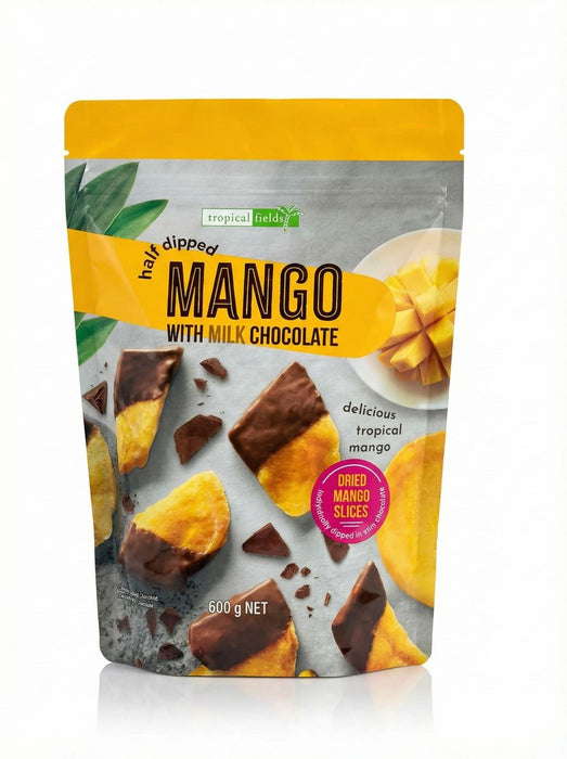 Tropical Fields Half Dipped Mango with Milk Chocolate (600g)