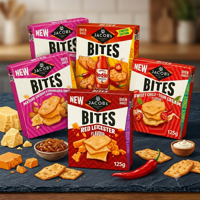 Jacob's Bites Variety Pack 5 x 125g – Assorted Savoury Snack Selection