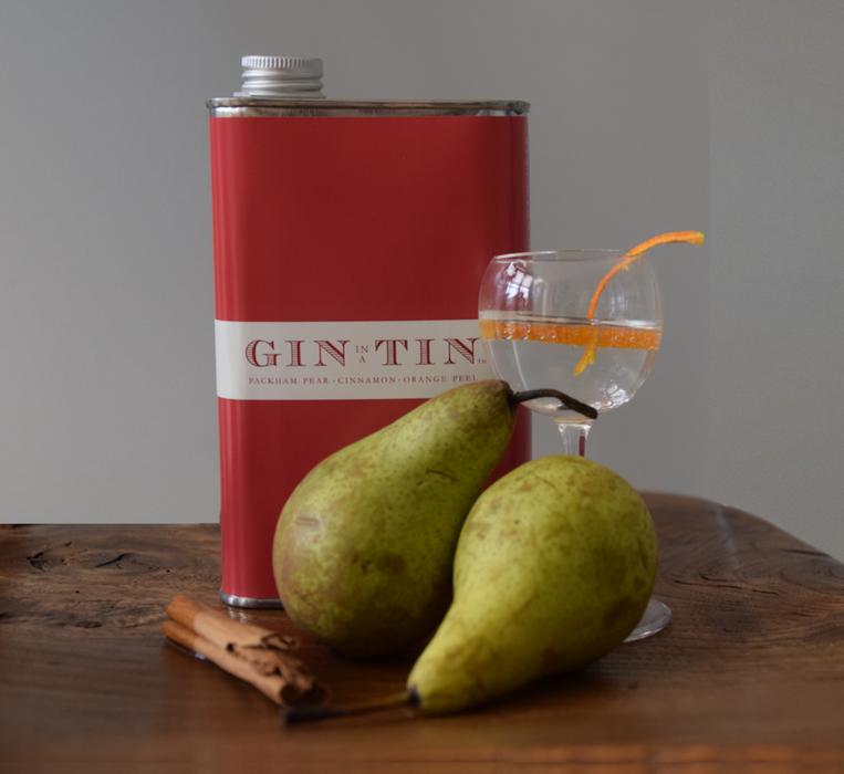 Gin In A Tin – No. 14 Packham Pear, Cinnamon & Orange Peel Gin (50cl)