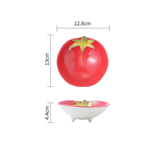 Ceramic Vegetable Shape Serving Dish - Tomato