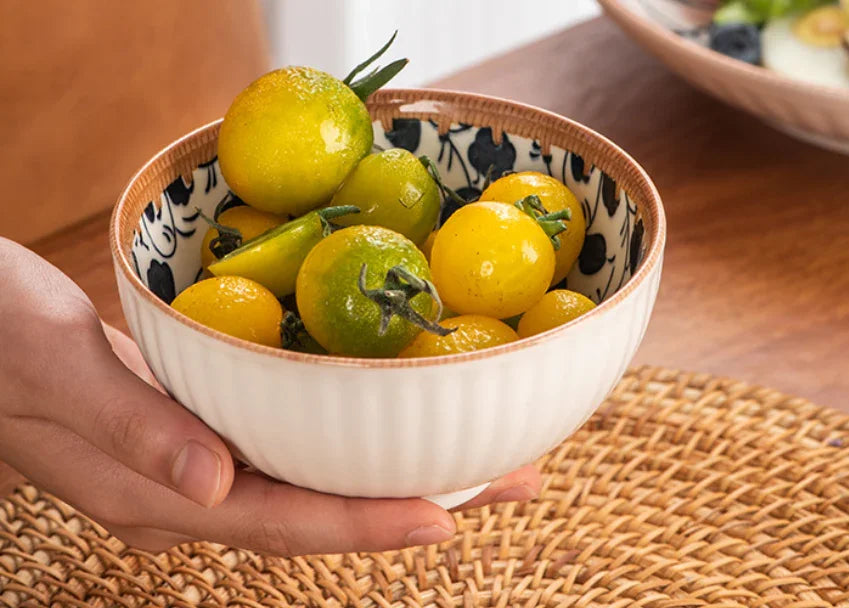 Light-Luxury Japanese Ceramic Rice Bowl Set (2 Piece)