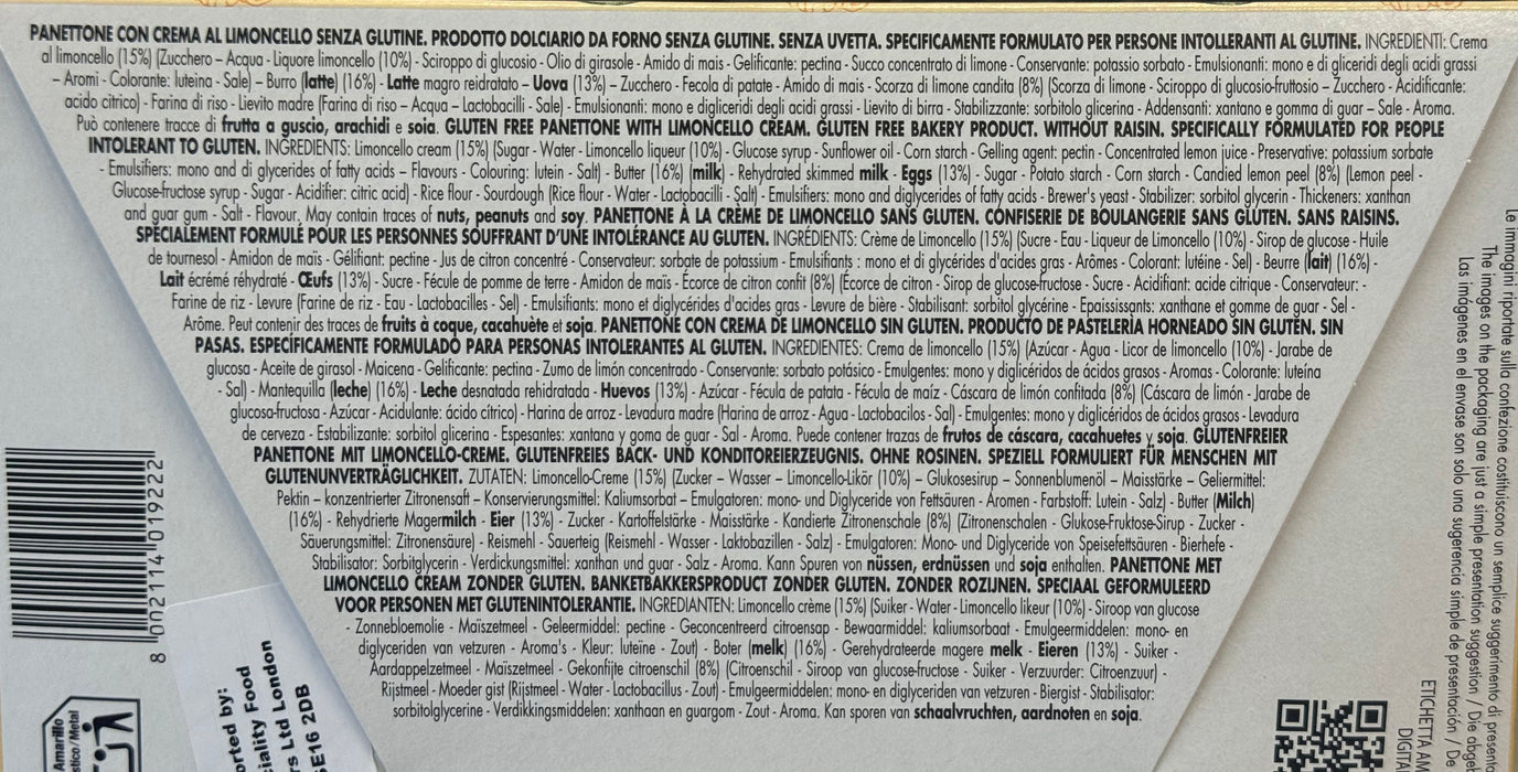 Vergani Gluten Free - Limoncello Panettone (600g)