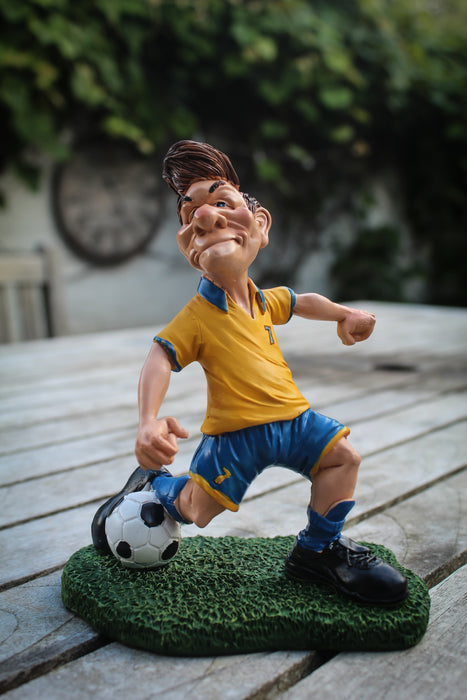 Yellow and Blue Football Player Figurine (17cm)