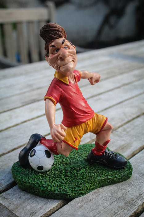 Yellow and Red Football Player Figurine (17cm)