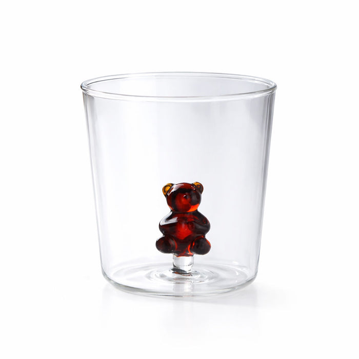 Creative 3D Animal Shaped Glass - Red Bear