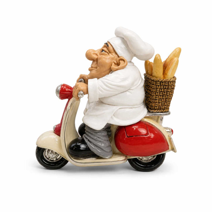 Bakery Chef on a Scooter Figurine (13cm)