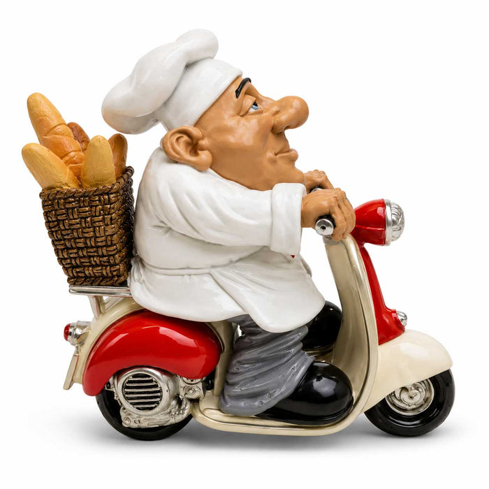 Bakery Chef on a Scooter Figurine (13cm)