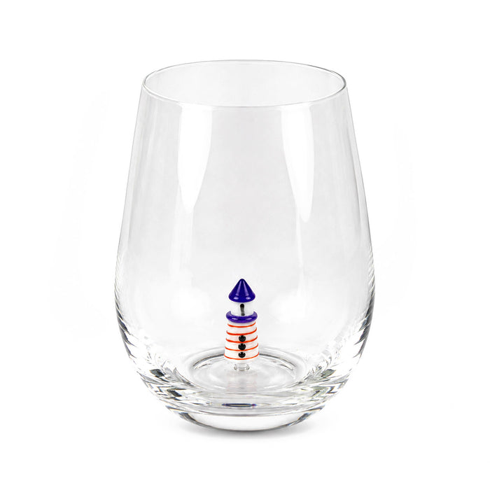 Tumbler with Miniature Glass Lighthouse