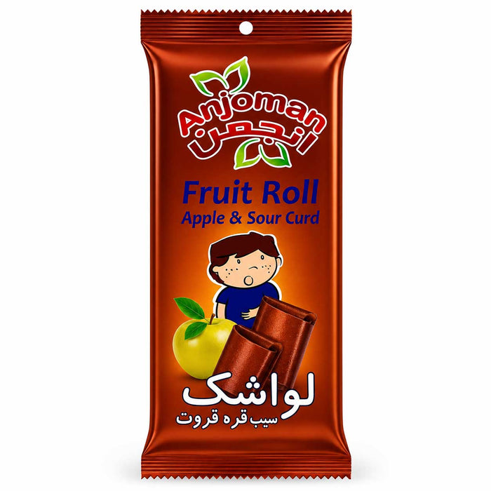 Anjoman Apple & Sour Curd Fruit Roll  (Lavashak) (100g)