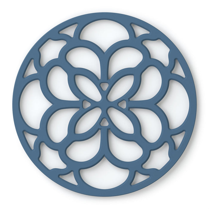 Zeal Silicone Heritage Circular Silicone Trivet -  Provence Blue (20cm)
