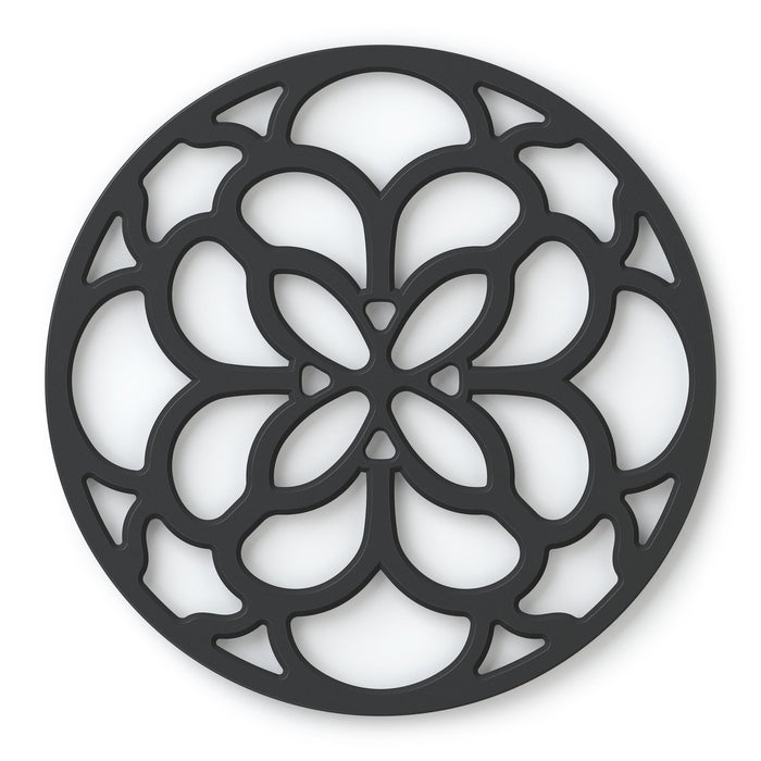 Zeal Silicone Heritage Circular Silicone Trivet -  Black (20cm)