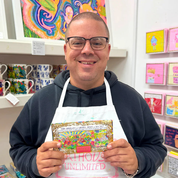 Arthouse Unlimited Dark Chocolate Bar with Caramel Pieces & Sea Salt - Joy Revolution (85g)