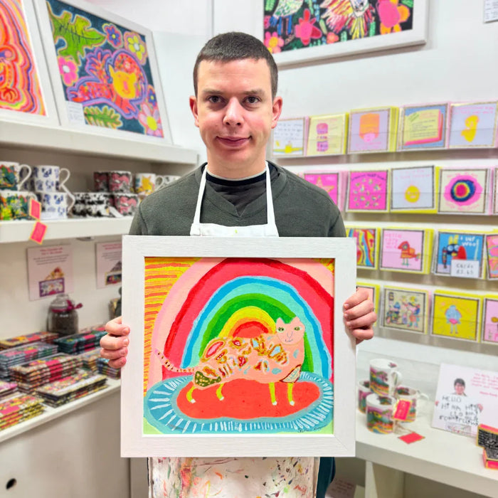 Arthouse Unlimited Milk Chocolate Bar with Smoky Malt Crunch, Sea Salt & Cinnamon - Rainbow Cat (85g)