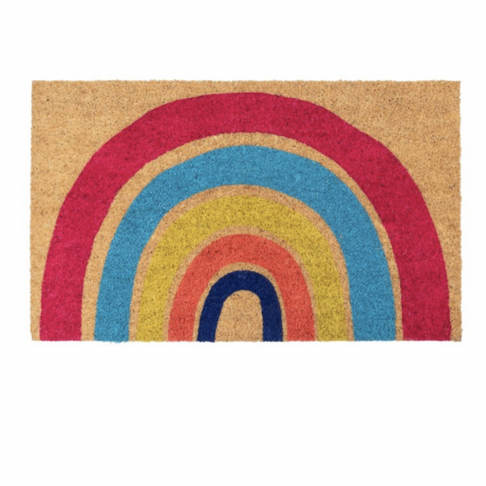 Bombay Duck Hand Painted Rainbow Door Mat (45x75cm)
