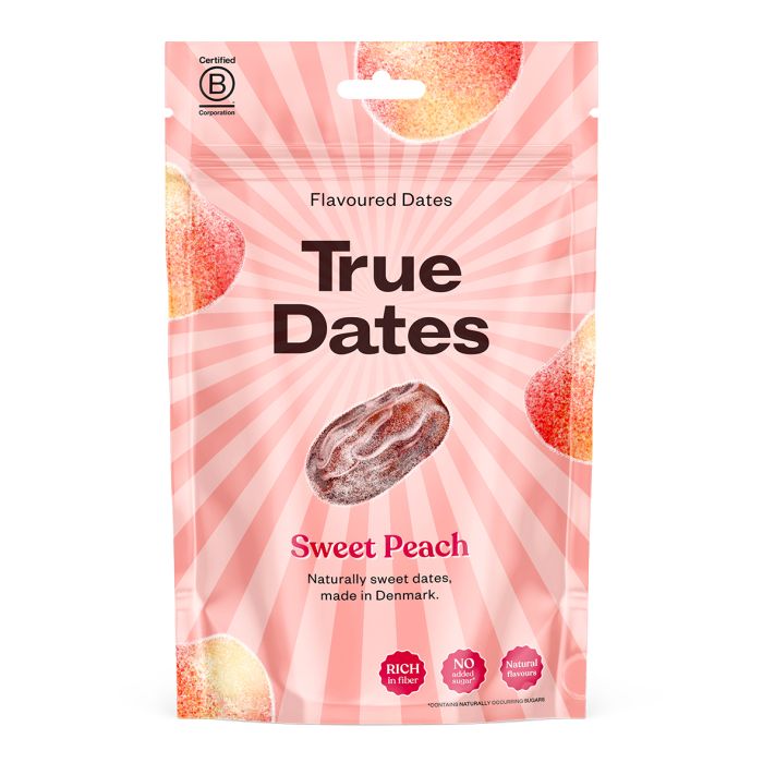 True Dates - Sweet Peach Flavoured Dates (100g)