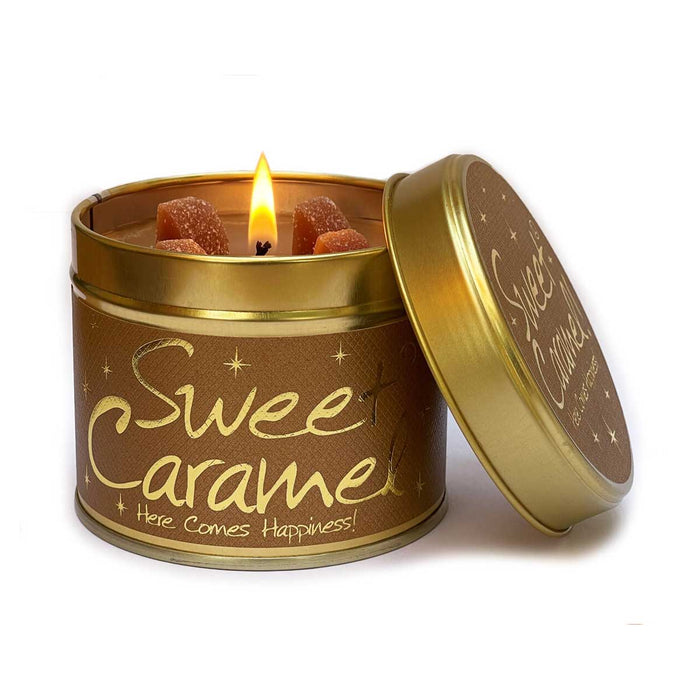 Lily Flame Sweet Caramel Scented Candle Tin