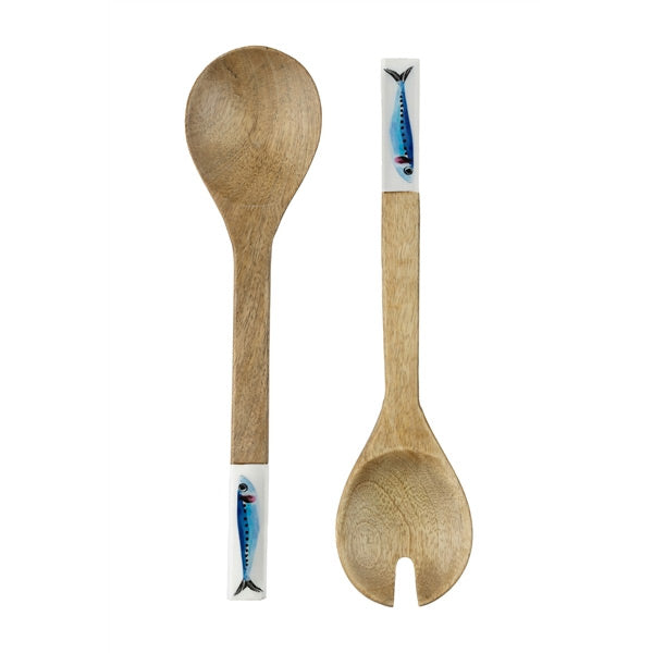 Shoeless Joe Sardine Wooden Salad Servers