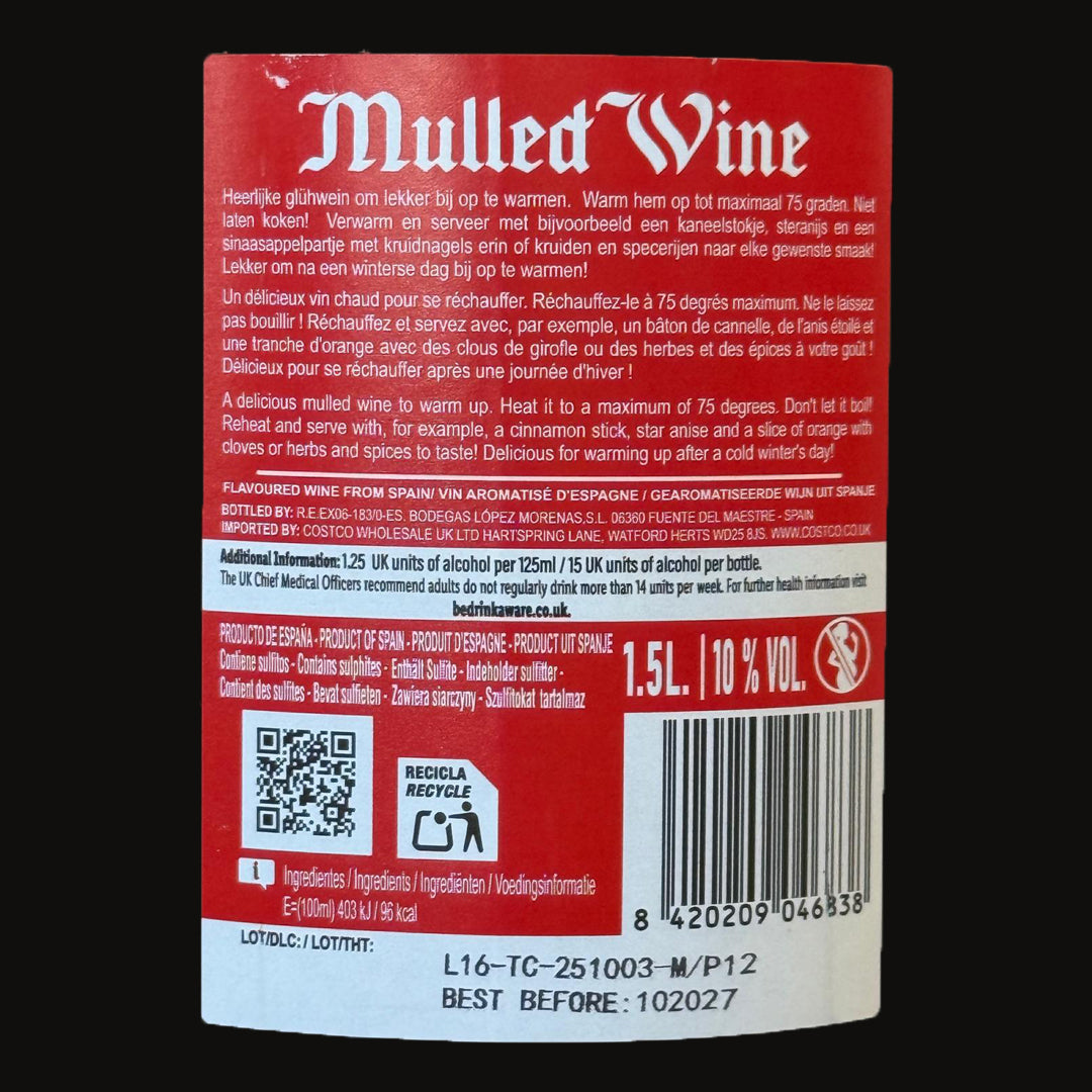 Winter Warmer Mulled Wine (1.5L)