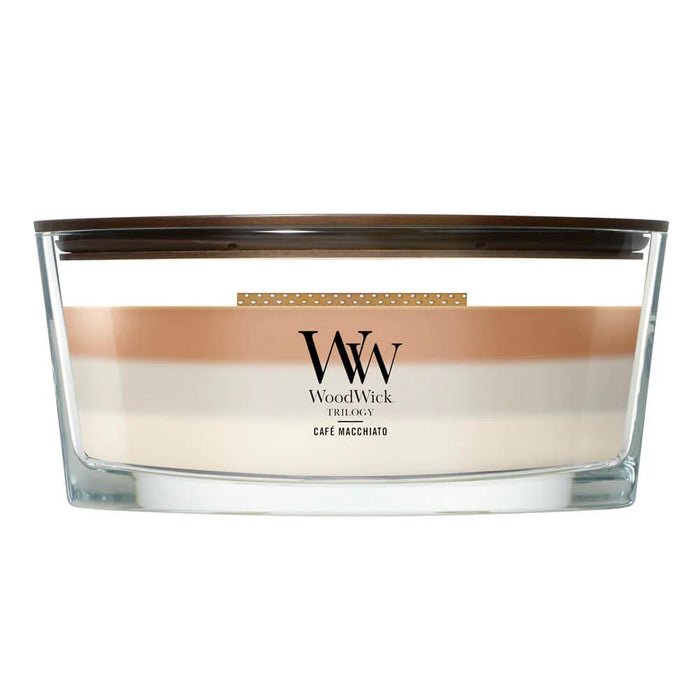 WoodWick Cafe Macchiato Trilogy Ellipse Candle (453g)