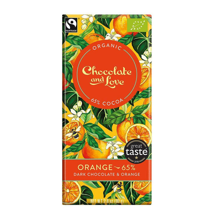 Chocolate And Love Orange Chocolate Bar (80g)